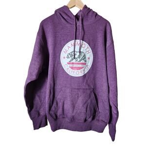 MAMMOTH MOUNTAIN CA Purple Heavy Active Skiing Snowboard Oversized Hoodie SZ M/L